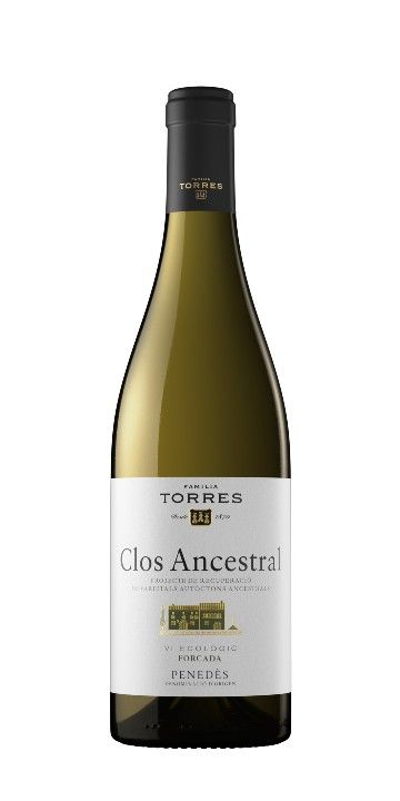 Clos Ancestral Blanco 2024 (DO Pened�s) -�Elaborado con la variedad ancestral forcada, la primera variedad blanca prefilox�rica recuperada y vinificada y plantada en el Alt Pened�s. Procede del vi�edo Mas Palau, en Santa Maria de Miralles, a 550 metros de altura.