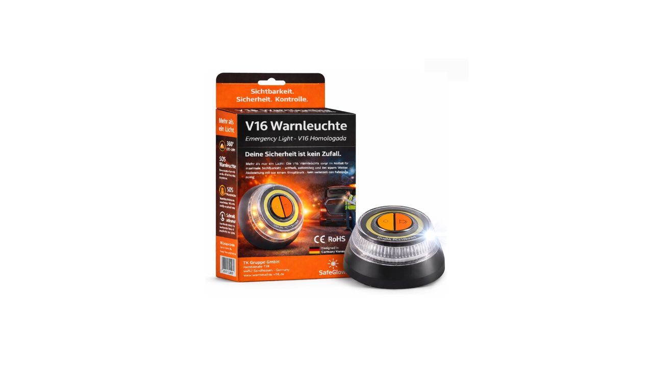 Esta luz V16 homologada�ya es�obligatoria en 2026, y�tenerla�tiene a�n m�s sentido cuando el precio acompa�a. Sustituye a los tri�ngulos tradicionales y permite se�alizar el coche sin bajarse a la calzada, mejorando mucho la seguridad. Pasa de 29,99 euros a 15,23 euros, una rebaja muy clara para un producto que tarde o temprano habr� que tener. Funciona tanto para coche como moto y cumple normativa UE.