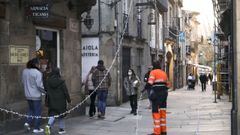 Retirada del alumbrado navide�o en Santiago