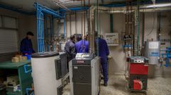 Uno de los talleres de la rama de electricidad del CIFP Coroso de Ribeira.