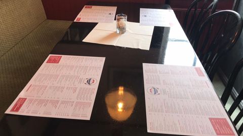 En el restaurante Lotsenhus, la carta es el mantel