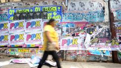 Carteles electorales en Per�