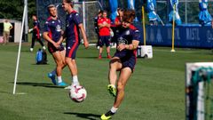 Mario Soriano, en un entrenamiento con el Deportivo