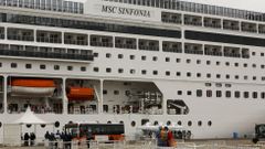 El crucero, ayer en Ferrol 