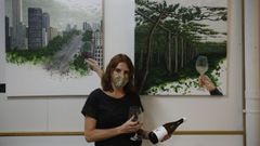 Margarita Domarco expone en Bomoble pinturas inspiradas en vi�edos de denominaciones de origen