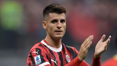 lvaro Morata.lvaro Morata con el Milan