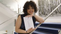 Alba Ferro, durante la presentaci�n de su libro en Ourense