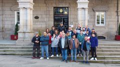 Concentraci�n de trabajadores de Ecourense en la Praza Maior.