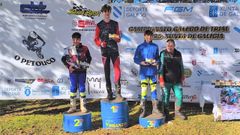 Froiln Fernndez, en lo ms alto del podio en Vimianzo.
