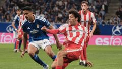 Derbi asturiano entre el Real Oviedo y el Real Sporting de Gijon en el Tartiere