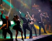 La orquesta Panorama en una actuaci�n en O Burgo. 