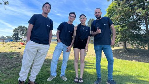 Alexander Castro, Dimas Calvar, Belika Morales y Manuel Pereira son estudiantes del ciclo de Construcci�n en el CIFP de Poio