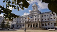Vista exterior del Ayuntamiento de Ferrol, en foto de archivo.