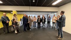 Visita a la zona destinada al gimnasio en la inauguraci�n de las obras de la piscina