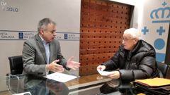 Reuni�n de Heriberto Garc�a, IGVS, y el alcalde de Cortegada