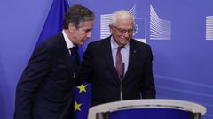 En el primer encuentro presencial entre ambos, Borrell y Blinken han repasado  la pol�tica exterior