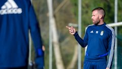 Alfredo Ortu�o, durante un entrenamiento en El Requex�n