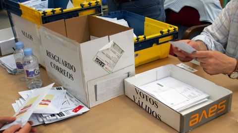 Escrutinio del voto emigrante en el 2005 en A Corua