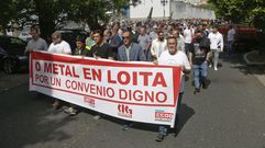 Manifestaci�n reciente de los trabajadores del metal en Ferrol