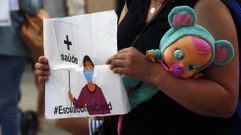 Protestas al inicio de curso por la seguridad de los centros educativos contra el covid