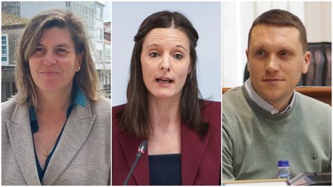 A portavoz de educaci&oacute;n do grupo popular, Cecilia V&aacute;zquez; a viceportavoz do BNG, Olalla Rodil; e o portavoz de educaci&oacute;n do PSdeG, Aitor Bouza.
