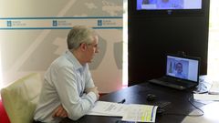 Videoconferencia de Francisco Conde con auton�mos y peque�os empresarios ourensanos