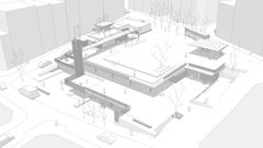 Dibujo del proyectode Alejandro lvarez Blancopara el nuevo mercado de Monte Alto, que abrir este mircoles