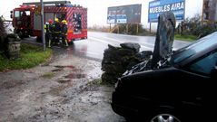 El fuego solo afect� al motor del veh�culo por la r�pida intervenci�n de los bomberos
