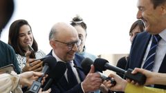 El exministro Cristobál Montero, el pasado abril antes de declarar en la comisión que investiga la operación Cataluña.