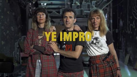 Sara Villanueva, Luis Vicario y Noem� Miranda, integrantes del grupo de improvisaci�n: Trivilorio