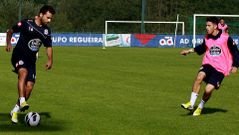 Intensa sesi�n de trabajo del Deportivo en Abegondo