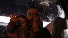 Civiles evacuados de Duma