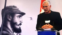 Captura de campa�a de un momento de la intervenci�n del presidente de Cuba, Miguel D�az-Canel, en la que present� su plan frente al desabastecimiento de combustible en la isla