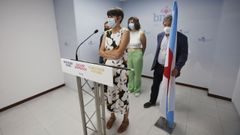 Ana Pont�n, portavoz nacional del BNG, este martes en la sede del BNG en Pontevedra