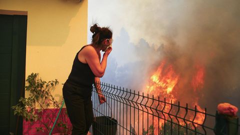 Incendio cerca de viviendas el 17 de septiembre en Sever do Vouga, Aveiro.