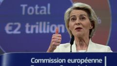 La presidenta de la Comisin Europea, Ursula von der Leyen, durante la presentacin del proyecto de presupuesto