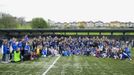 Foto de familia del Real Oviedo femenino tras el triunfo en el derbi asturiano