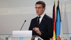 Feijoo, en la rueda de prensa posterior al Consello de la Xunta