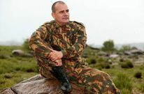 Pose Haz con uniforme de camuflaje durante una pr�ctica deportiva en una imagen de archivo. 