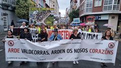 Cientos de personas secundaron la manifestacin contra los incendios forestales en Valdeorras