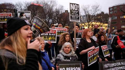 Protestas contra Trump en Manhattan