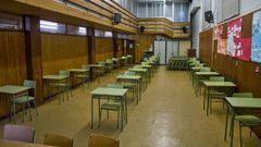 Sal�n de actos reconvertido en aula en el centro Fernando Wirtz de A Coru�a