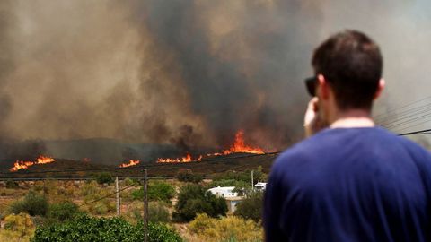 Vista del incendio de Los Gallardos