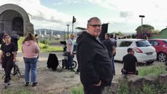 Imagen de archivo del guionista Pepe Coira durante el rodaje de Rapa, en Ferrol. 