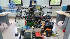 Imagen de los efectos sustra�dos en los asaltos a garajes y trasteros en Oviedo y Lugones