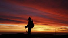 Las puestas de sol desde la playa y la monta�a