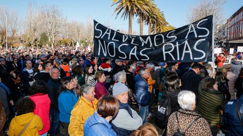 La autorizaci�n de vertido concedida a la concesionaria de la mina de San Finx en el 2023 provoc� una gran movilizaci�n en Noia.