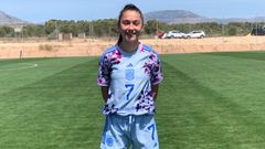 Arufe, con la indumentaria de la selecci�n nacional.