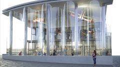 
Infograf�a con el dise�o de la futura escuela de Infantil de Pola de Siero, que se construir� en el antiguo cine
