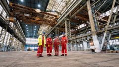 Un grupo de j�venes en formaci�n en los astilleos brit�nicos